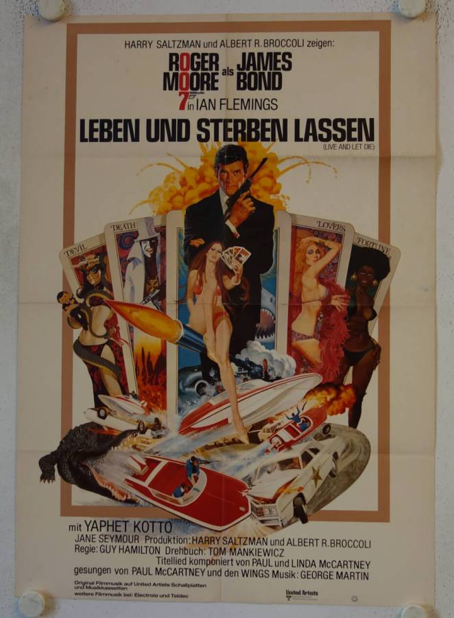 Live and let Die original release german movie poster